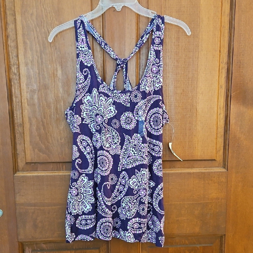 GAP Purple Paisley Tank Top